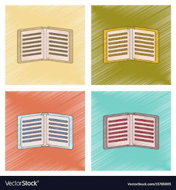 Assembly flat shading style icon school notebook vector image