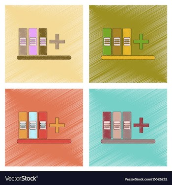 Assembly flat shading style icon shelf folder vector image