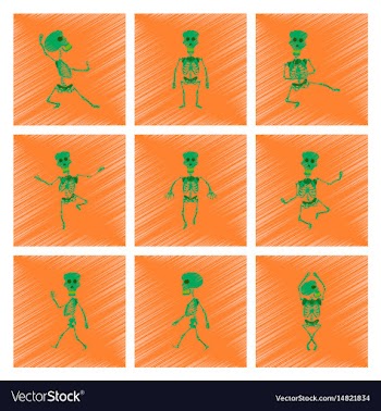 Assembly flat shading style icon skeleton vector image