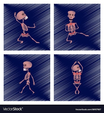 Assembly flat shading style icon skeleton vector image