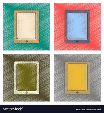 Assembly flat shading style icon tablet gadget vector image