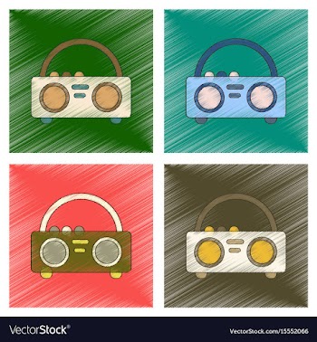 Assembly flat shading style icon tape recorder vector image