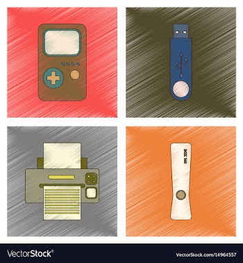 Assembly flat shading style icon technology game vector image