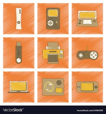Assembly flat shading style icon technology game vector image