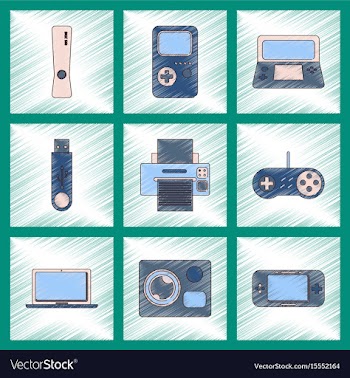 Assembly flat shading style icon technology game vector image