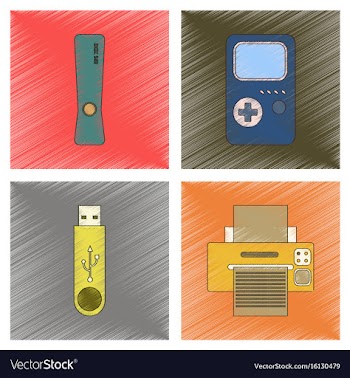 Assembly flat shading style icon technology game vector image