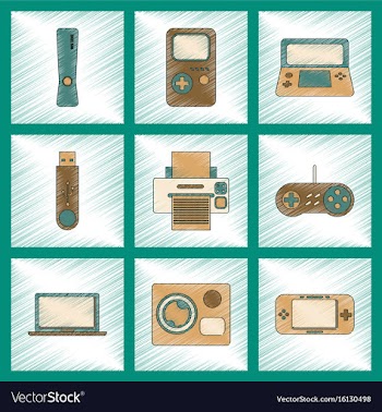 Assembly flat shading style icon technology game vector image