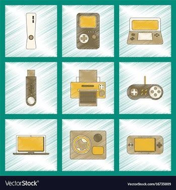 Assembly flat shading style icon technology game vector image