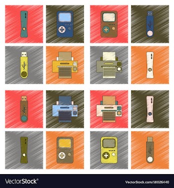 Assembly flat shading style icon technology game vector image