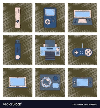 Assembly flat shading style icon technology game vector image