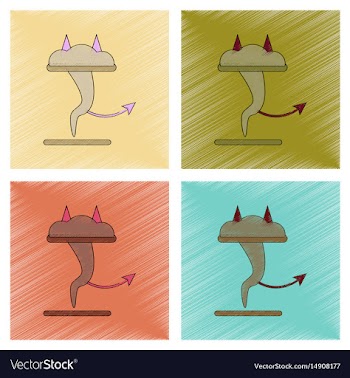 Assembly flat shading style icon tornado devil vector image