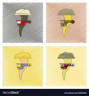 Assembly flat shading style icon tornado vector image