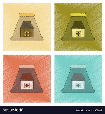 Assembly flat shading style icon tsunami city vector image