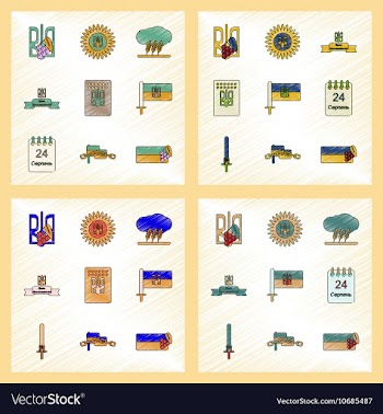 Assembly flat shading style icon Ukraine vector image