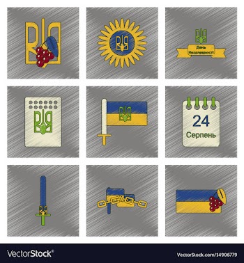 Assembly flat shading style icon ukraine vector image