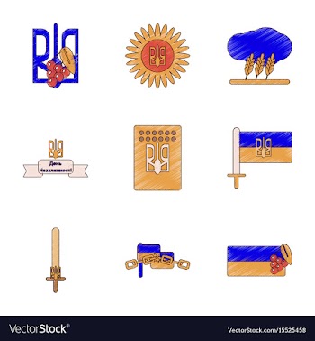 Assembly flat shading style icon ukraines vector image