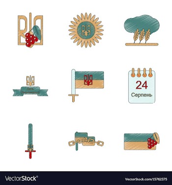 Assembly flat shading style icon ukraines vector image