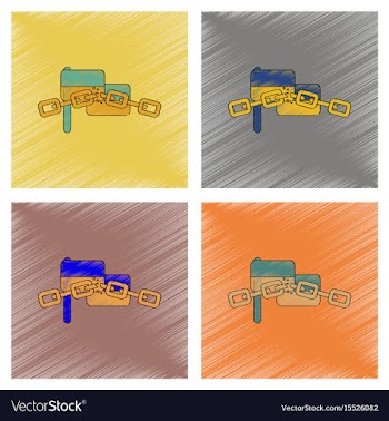 Assembly flat shading style icon ukrainian flag vector image