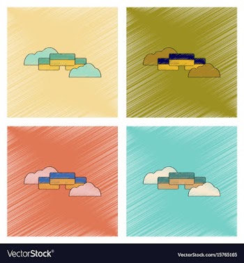 Assembly flat shading style icon ukrainian flag vector image