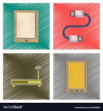 Assembly flat shading style icon Wi fi modem vector image