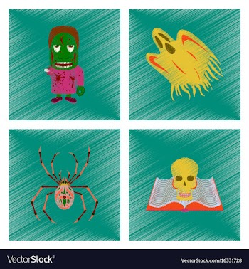 Assembly flat shading style icon zombie men ghost vector image