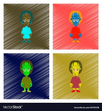 Assembly flat shading style icon zombie woman vector image