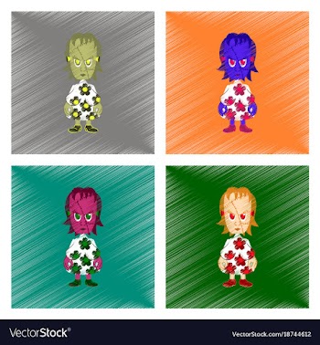 Assembly flat shading style icon zombie woman vector image