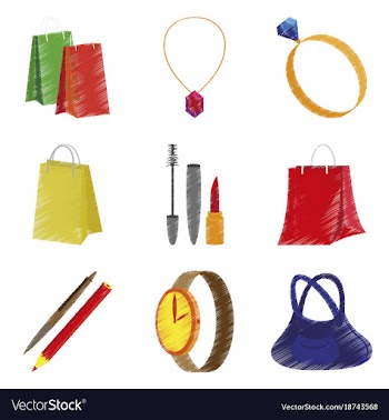 Assembly flat shading style icons accessories vector image