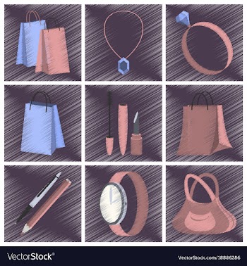 Assembly flat shading style icons accessories vector image