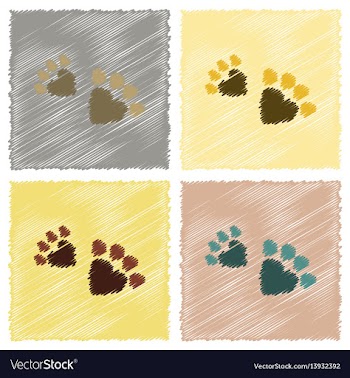 Assembly flat shading style icons cat tracks vector image