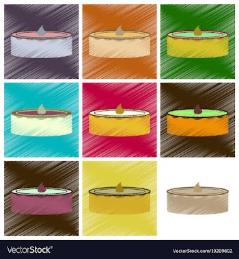 Assembly flat shading style icons cheesecake vector image