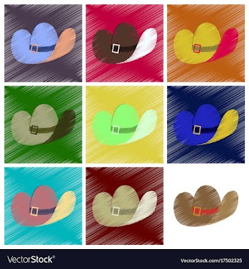Assembly flat shading style icons clothes cowboy vector image