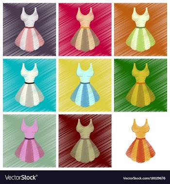 Assembly flat shading style icons clothes fluffy vector image