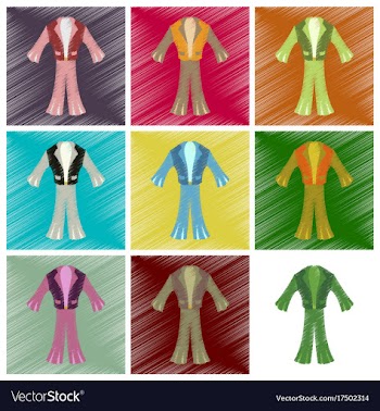 Assembly flat shading style icons clothes mens vector image