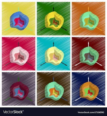 Assembly flat shading style icons economic graphs vector image