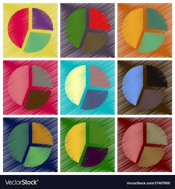 Assembly flat shading style icons economic graphs vector image