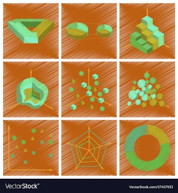 Assembly flat shading style icons economic graphs vector image