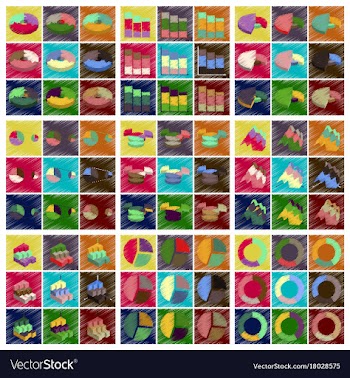 Assembly flat shading style icons economic graphs vector image