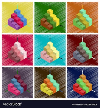 Assembly flat shading style icons economic graphs vector image
