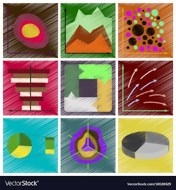 Assembly flat shading style icons economic graphs vector image