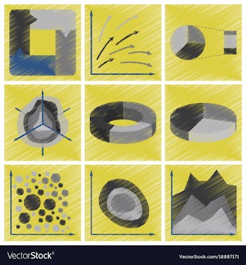 Assembly flat shading style icons economic graphs vector image