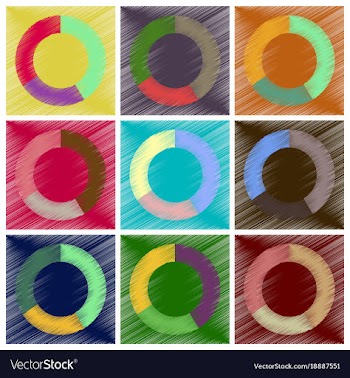 Assembly flat shading style icons economic graphs vector image