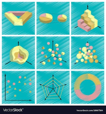 Assembly flat shading style icons economic graphs vector image