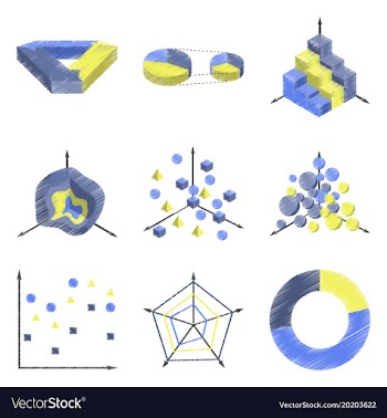 Assembly flat shading style icons economic graphs vector image