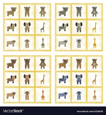 Assembly flat shading style icons giraffe bull vector image