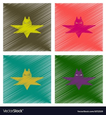 Assembly flat shading style icons halloween bat vector image