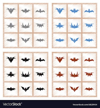 Assembly flat shading style icons halloween bat vector image