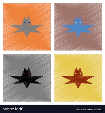 Assembly flat shading style icons halloween bat vector image