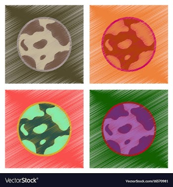 Assembly flat shading style icons halloween full vector image