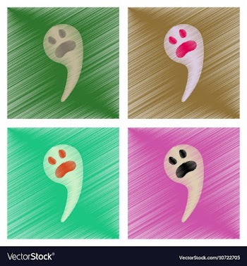 Assembly flat shading style icons Halloween ghost vector image